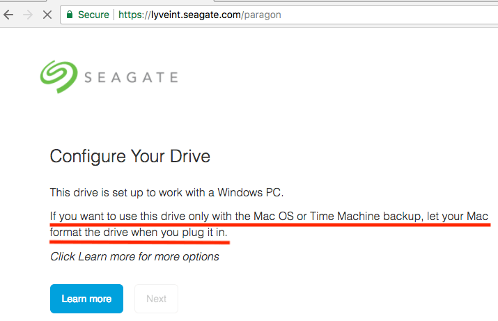 Seagate paragon software for mac